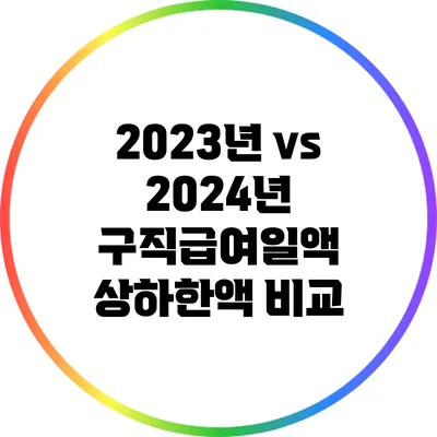 2023년 vs 2024년: 구직급여일액 상하한액 비교