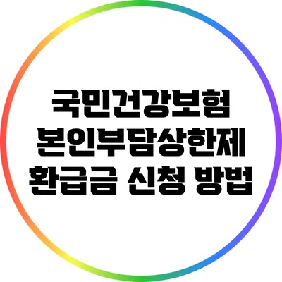 국민건강보험 본인부담상한제 환급금 신청 방법