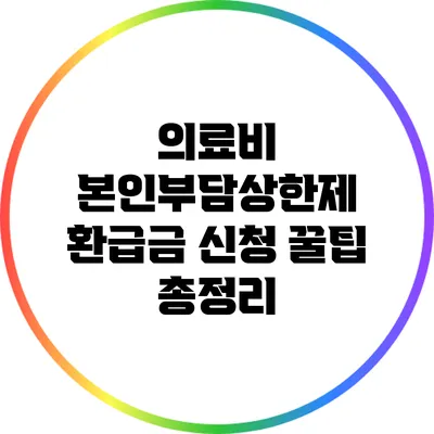 의료비 본인부담상한제 환급금 신청 꿀팁 총정리