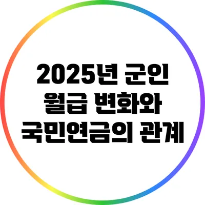 2025년 군인 월급 변화와 국민연금의 관계