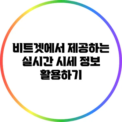 비트겟에서 제공하는 실시간 시세 정보 활용하기