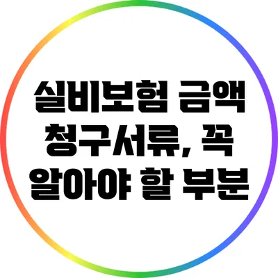 실비보험 금액 청구서류, 꼭 알아야 할 부분