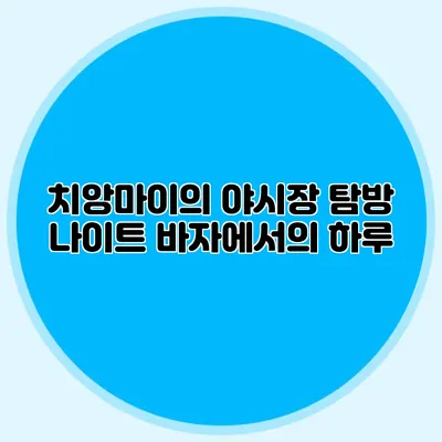 치앙마이의 야시장 탐방 나이트 바자에서의 하루